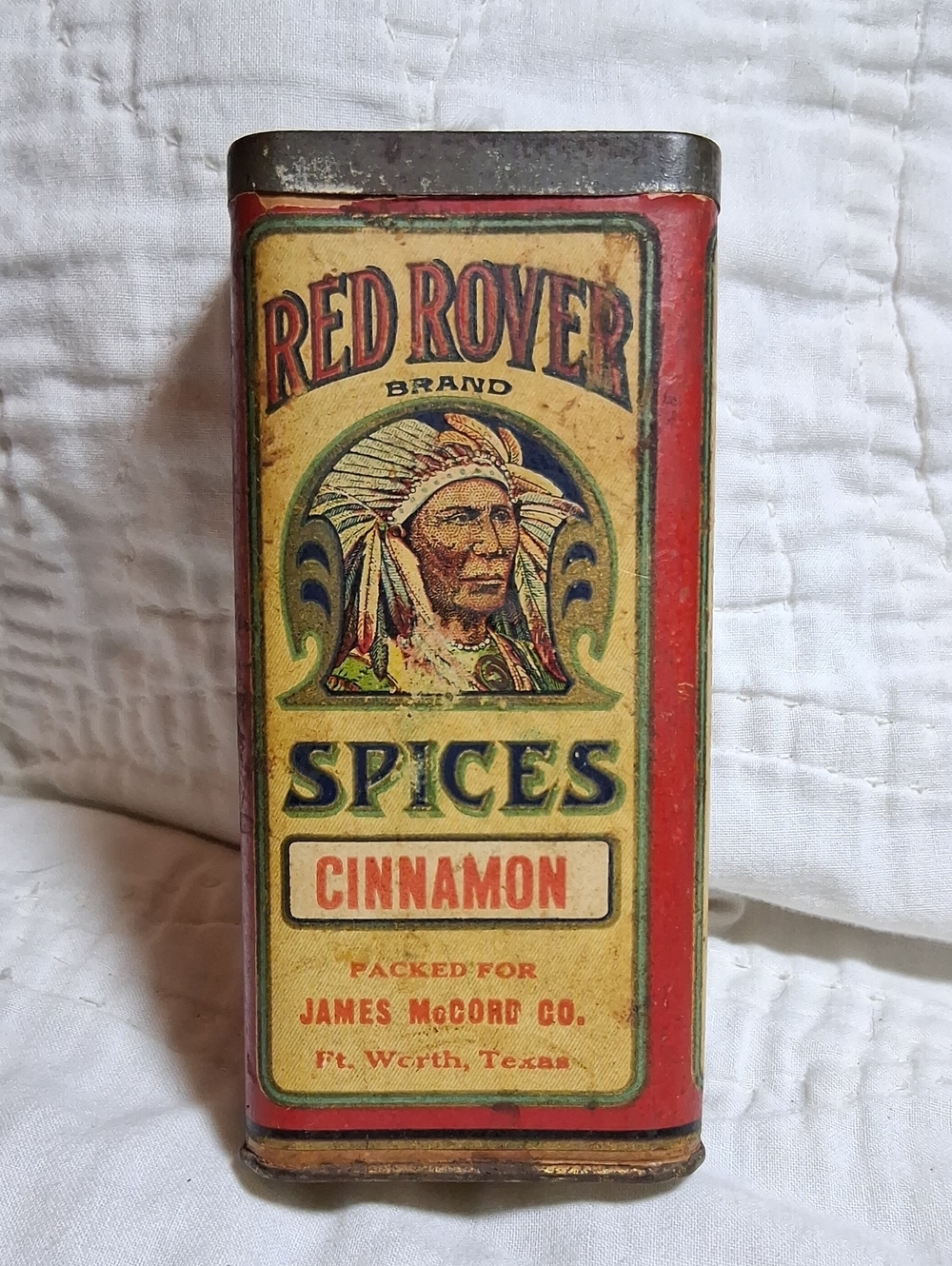 Rare Vintage Red Rover Spice Can